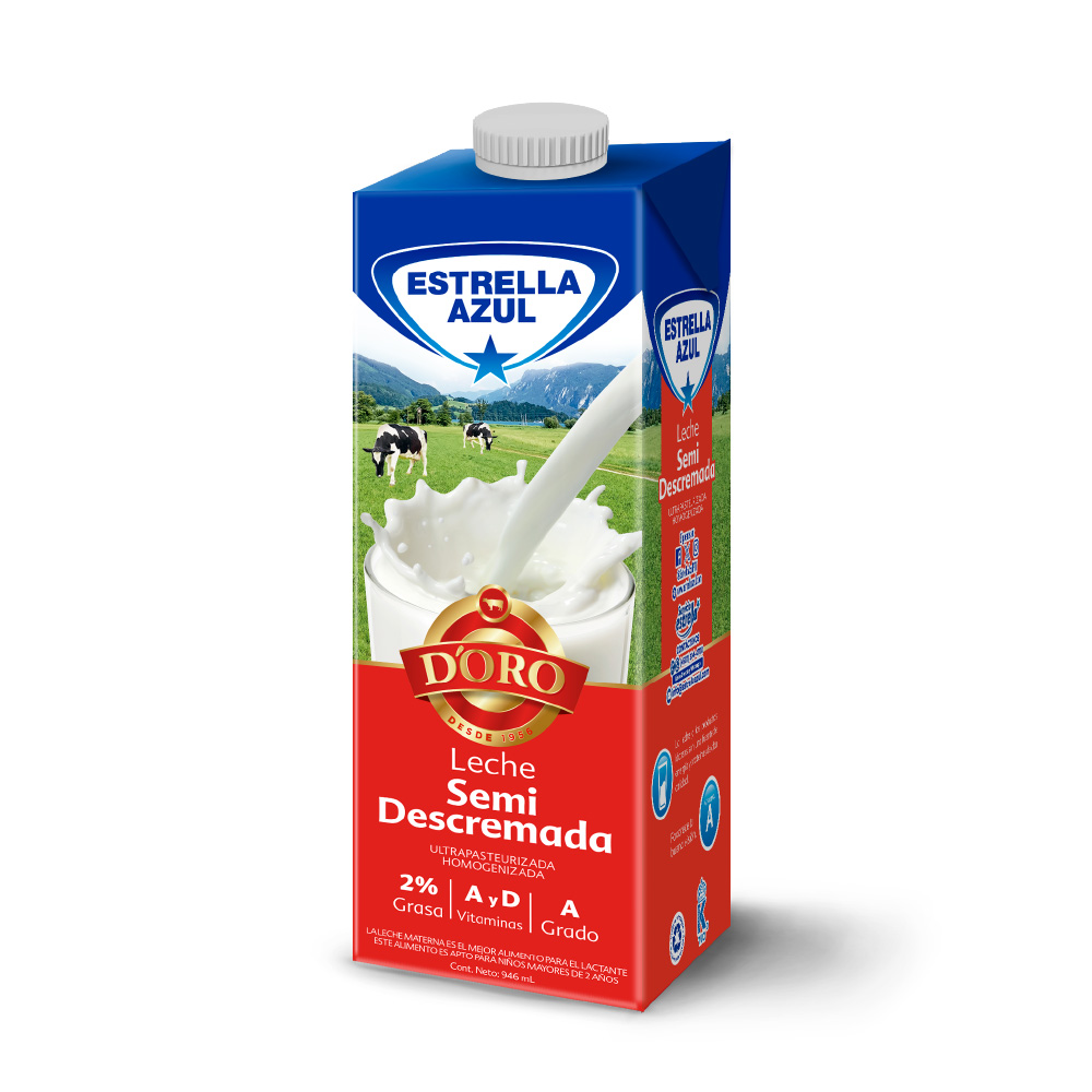 Leche Semi Descremada D’Oro 946ml