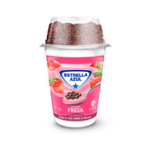 Yogurt Cremoso Fresa con Topping de bolitas de Arroz con Chocolate 190 gr