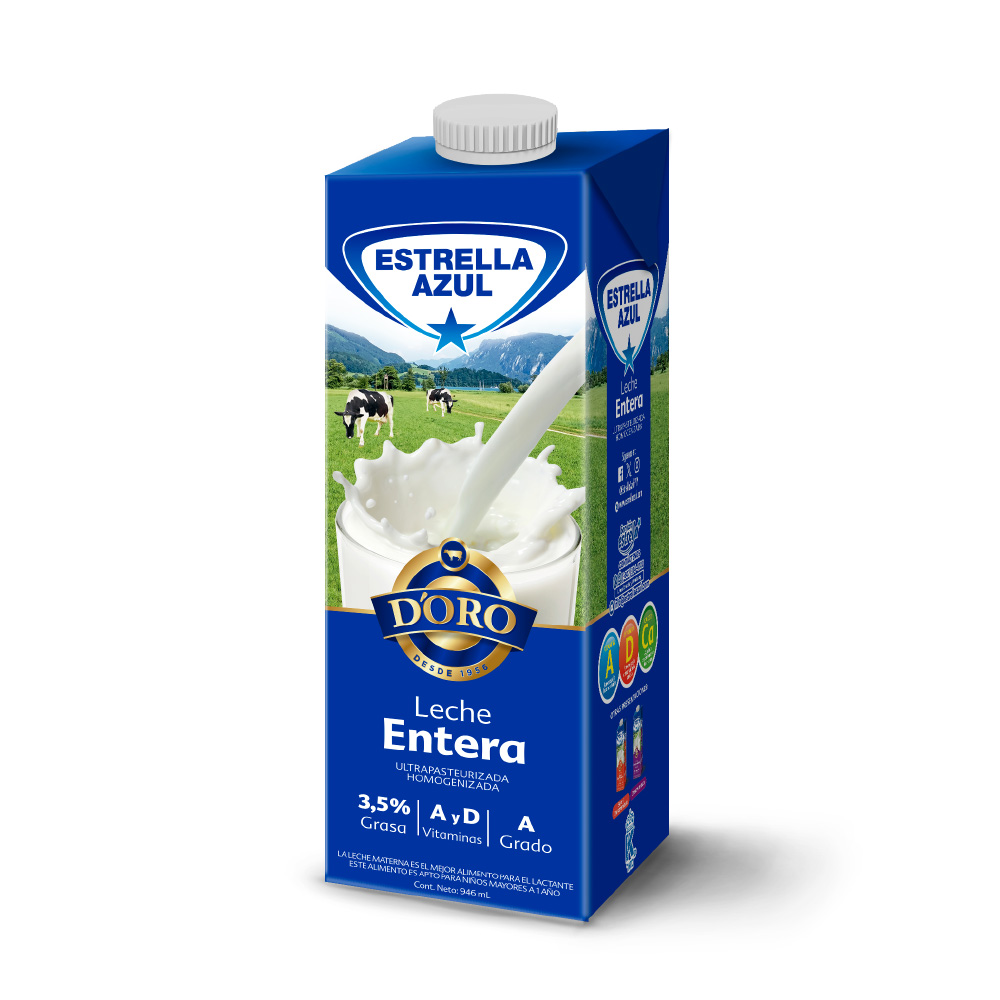 Leche Entera Ultrapasteurizada D’Oro 946ml